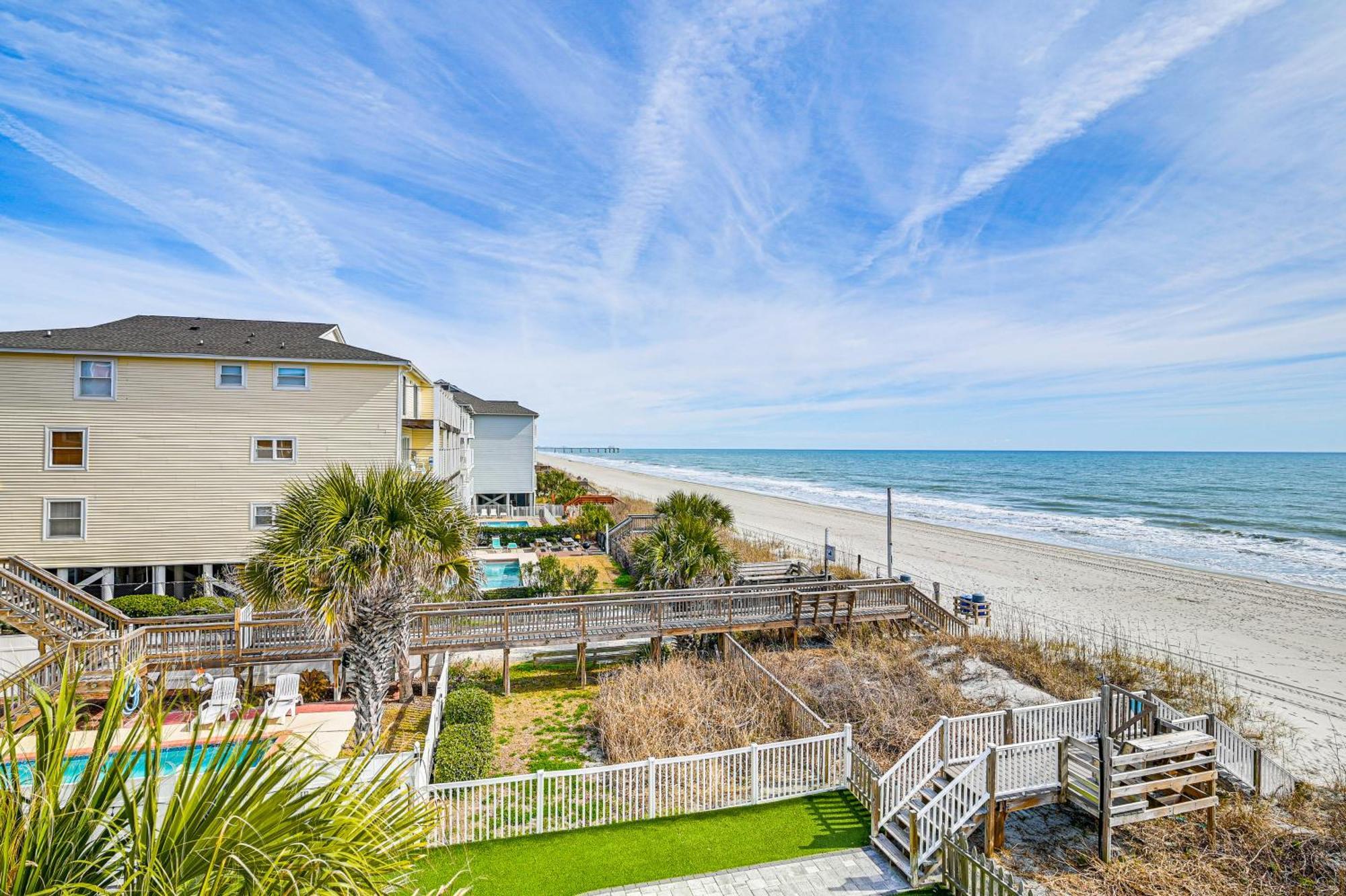 On-The-Beach Escape Oceanfront In Surfside! Myrtle Beach Eksteriør billede